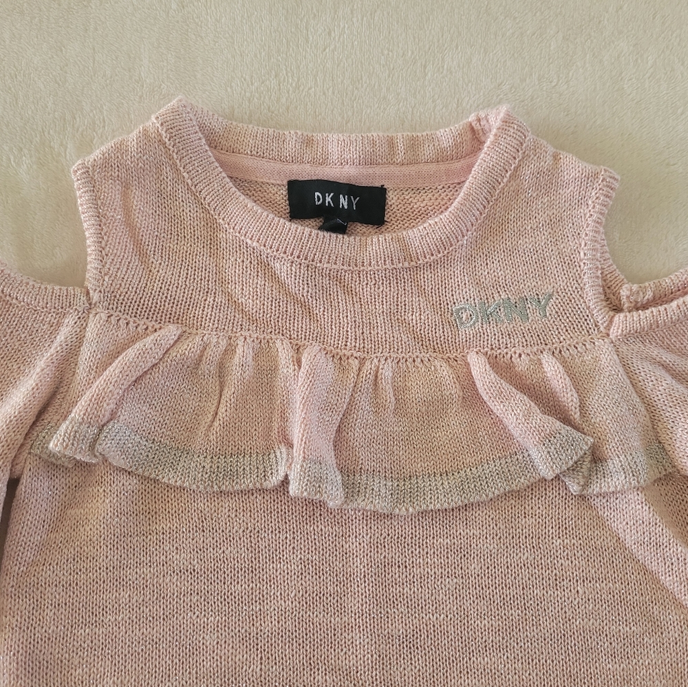 🖤Girl's DKNY Open Shoulder Sweater